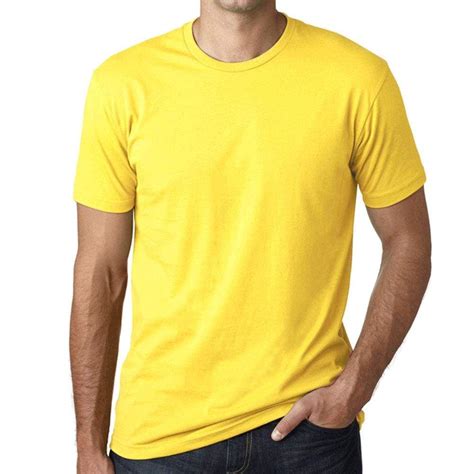 Yellow Mens Plain T Shirt Birthday T 00519 Casualultrabasic Mens
