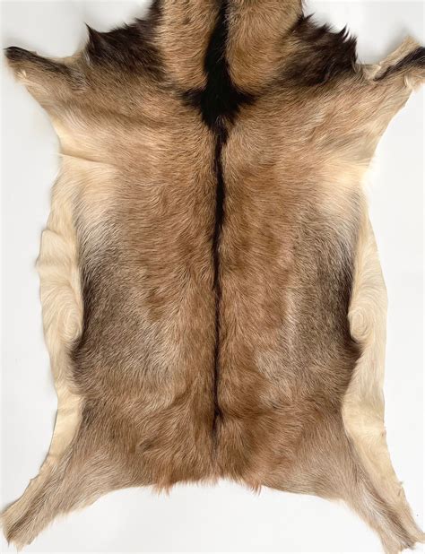 Brown Black Fur Pelt Throw Rug Wall Hanging Vintage Natural Animal Skin