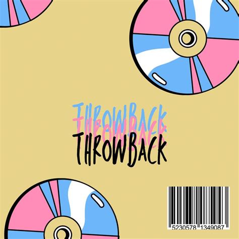 There Are Three Discs With The Words Throwback On Them In Pink Blue