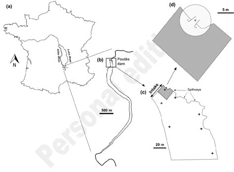 Location Of The Poutès Dam A B And Boundaries Of Movement Zones C