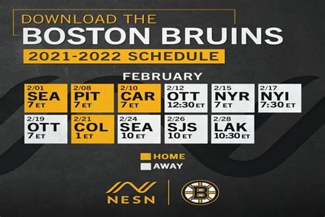 Mark Your Bruins Calendar 2022 Update Edition Part II Black N Gold