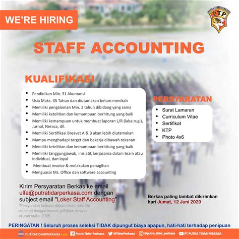 Maybe you would like to learn more about one of these? Loker Staff Accounting | PT Putra Tidar Perkasa