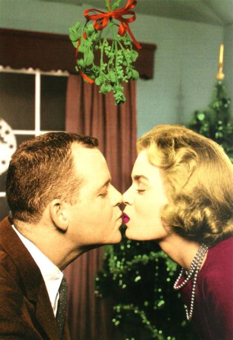 A Kiss Under The Mistletoe 1950s Under The Mistletoe Vintage