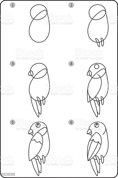 You'll learn how to draw cute whimsical images like flowers, owls, butterflies, hot air balloons, paisleys, vines and more! How To Draw Bird Easy Drawing Bird For Children Step By Step Stock Illustration - Download Image ...