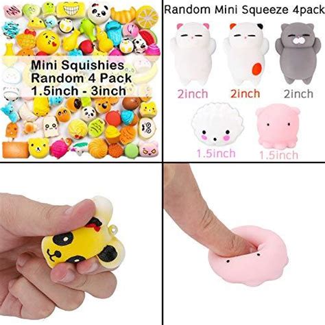Watinc Pack Sensory Fidget Toys Set Kawaii Squishy Mochi Squishies Squeeze Marbles
