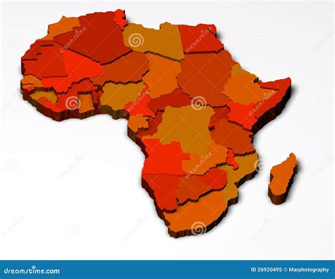 Political Map Of Africa 3d Stock Illustration 26920495
