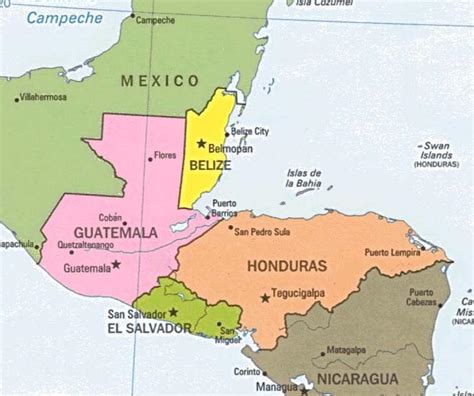 Guatemala Belize Map