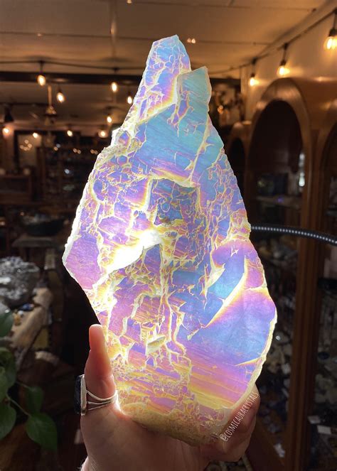 Ammonite can be designed to fit a statement furniture piece, or. Opal aura Quartz backlit : MineralPorn