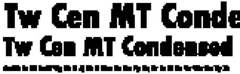 Tw Cen Mt Condensed Extra Bold Інформаційний каталог шрифтів
