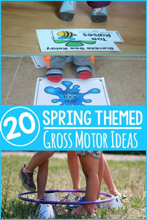 This post has a roundup of all the posts *want to see more themed activities like this for toddlers or preschoolers? Spring Themed Gross Motor Ideas - 20+ Ideas | Pink Oatmeal