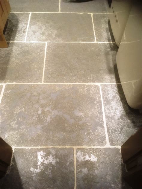 Stone Effect Pre Cast Concrete Kitchen Flooring Deep Cleaned In Arnside