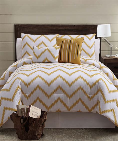 Transform your bedroom into a serene place to relax by shopping the comforters and duvets at nautica. Gold Zigfield Comforter Set | something special every day ...