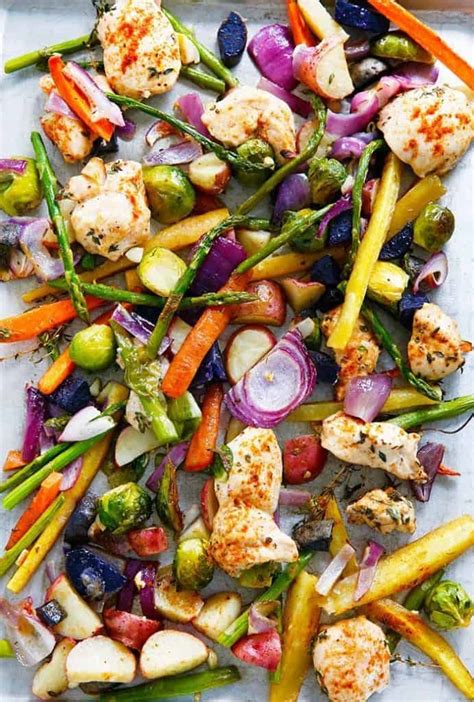 Sheet Pan Chicken And Veggie Dinner Lexis Clean Kitchen