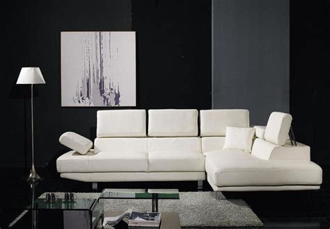 T60 Ultra Modern White Leather Sectional Sofa Modern Sofa Sectional