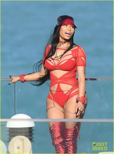 Nicki Minaj Wears Sexy Cut Out Swimsuit To Film New Video Photo 3868245 Bikini Nicki Minaj
