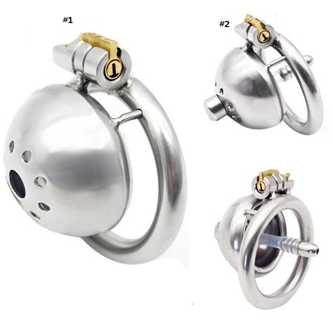 2 Styles 304 Stainless Steel Male Chastity Device Super Small Cock Cage With Stealth Lock Ring