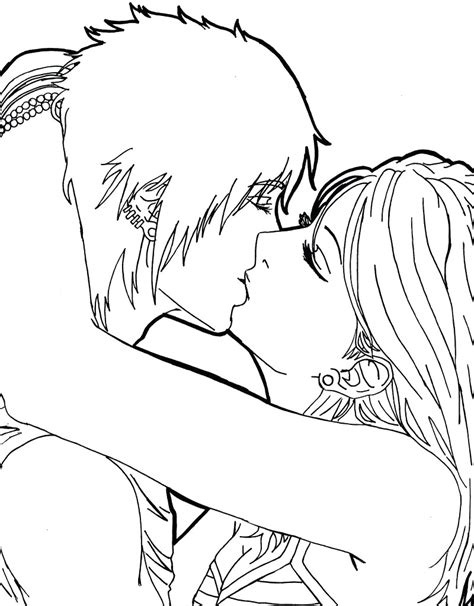Anime Coloring Pages Couples Coloring And Drawing