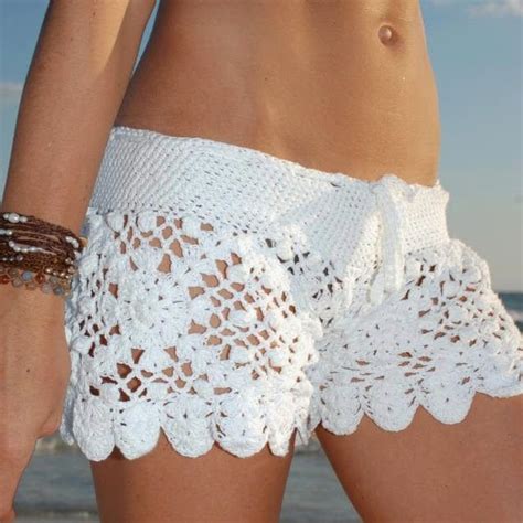 Peças de crochê para o verão Trabalhos Manuais Crochet shorts