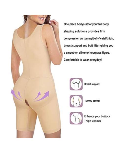 Buy Brabic Womens Waist Trainer Bodysuit Butt Lifter Tummy Control Shapewear Hi Waist Thigh