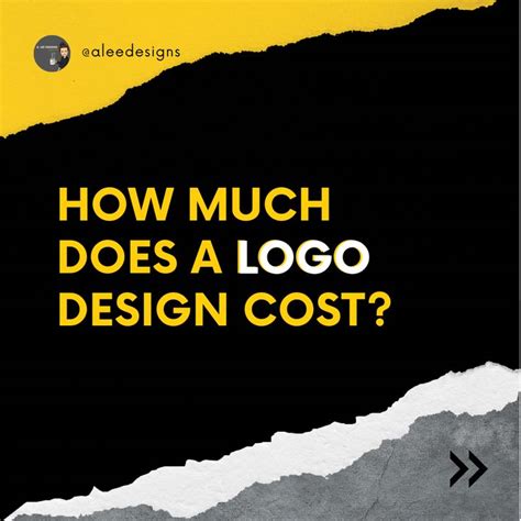 A Black And Yellow Poster With The Words How Much Does A Logo Design Cost