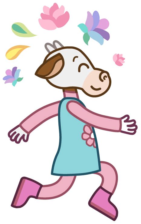 Veronica The Cow Running Transparent Png Stickpng Purple Cat