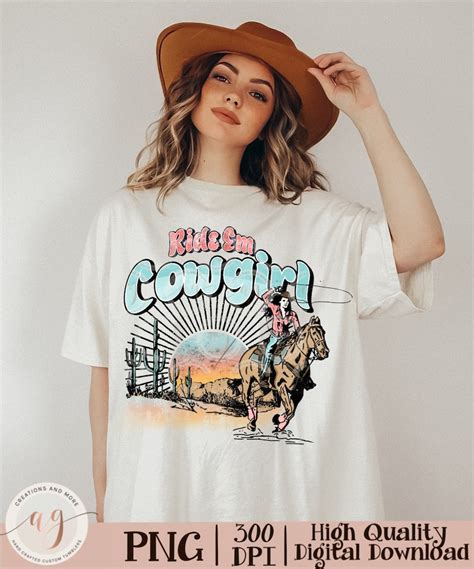 Western Cowgirl Png Cowgirl Png Ride Em Cowgirl Png Western Etsy