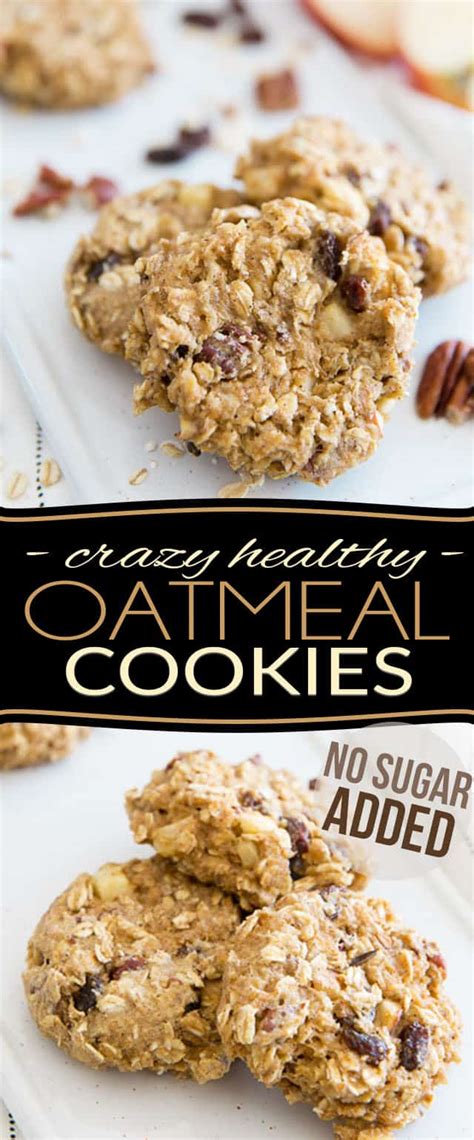 Soft, chewy & so easy to i promise these ultimate healthy oatmeal raisin cookies are worth taking the extra 10 seconds to. Crazy Healthy Oatmeal Cookies - No Sugar Added • The Healthy Foodie