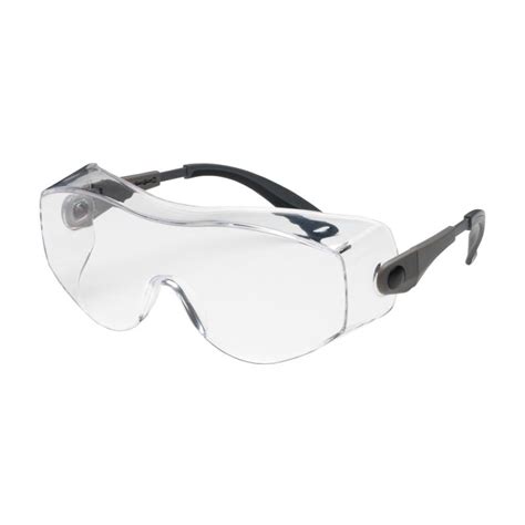 Pip Oversite™ Clear Anti Scratch Fog Coated Lens Black Gray Temple Otg Rimless Safety Glasses