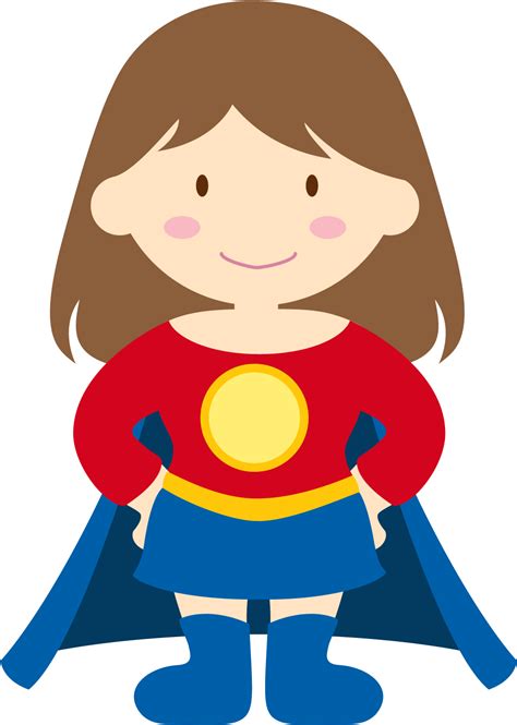 Fancy Plush Design Superhero Kid Clipart Vector Illustration Super