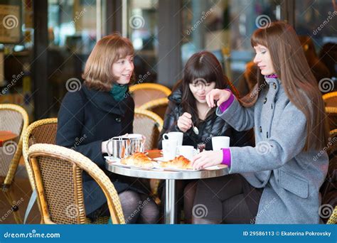 friends in a parisian street cafe stock image image of city french 29586113