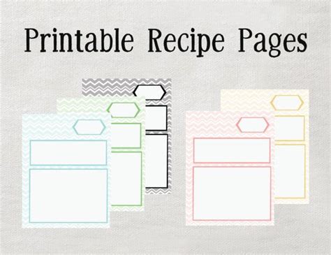 Preparing your favorite meal couldn't have been easier without a recipe. Printable Recipe Binder Pages Microsoft Word Editable ...