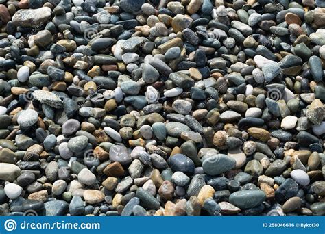 Pebbles On The Seashore Stone Background Nature Rest On The Sea