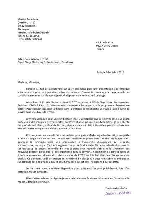 Lettre De Motivation Pour Stage Comptabilit Laboite Cv Fr