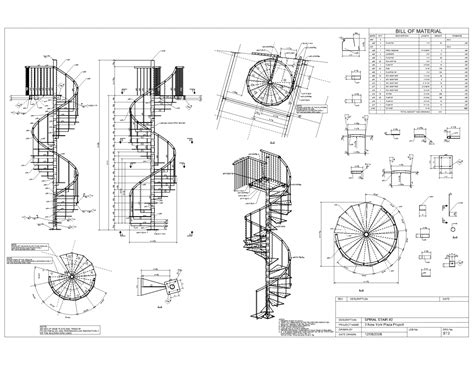 Spiral Staircase Plan Drawing Advanced Detailing Corp Steel Stairs