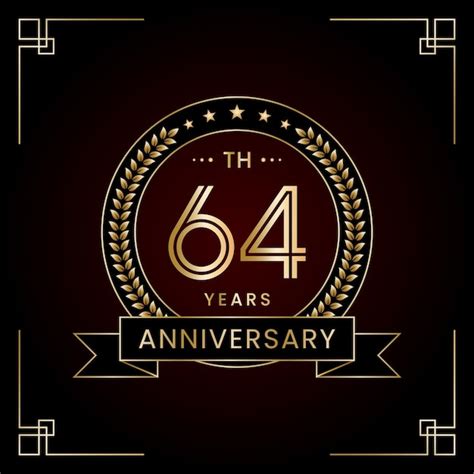 Premium Vector 64th Anniversary Logo Design