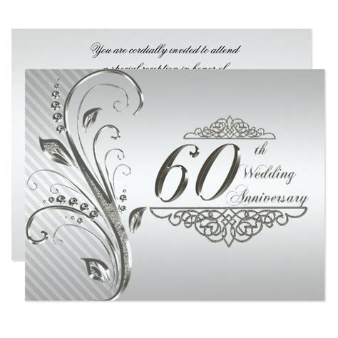 60Th Anniversary Invitations Templates