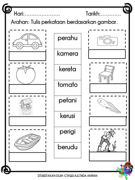 Buku Bahasa Melayu Tadika Tahun Kenal Huruf Dan Perkataan Mudah