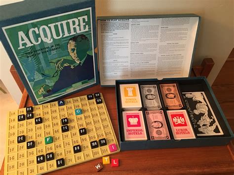 Vintage Acquire Board Game 1960s Board Game Finance And Real Estate