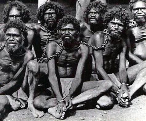 Australian Aborigines In Chains At Wyndham Prison 1902 Australian