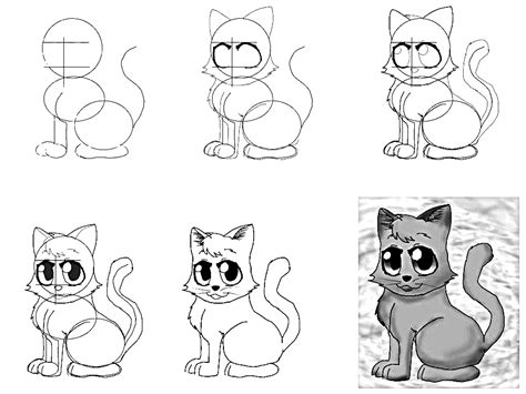 Animae Cats Skeches How To Draw An Anime Cat Step By Step Drawing Hot Sex Picture