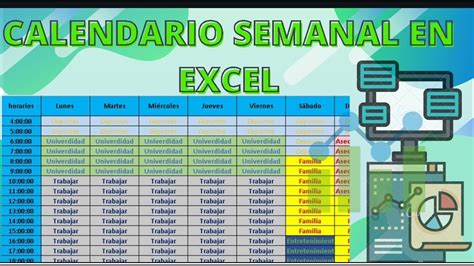 Como Hacer Calendario Semanal En Excel Agenda Personal Y Calendario En