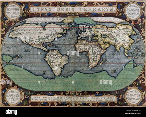 Typus Orbis Terrarum Mapa Del Mundo Desde La Ortelius Theatrum Orbis