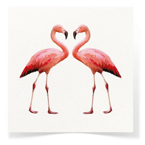 Flamingo 2 Wall Art Print Flamingo Print Flamingo Etsy