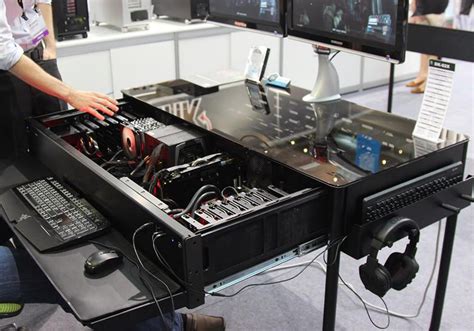 Hide Your High End Pc In Your Desk With This Cool Case Pc Desk
