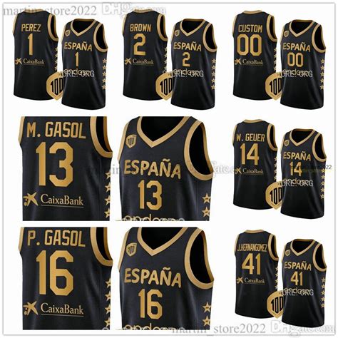 Spain Centennial Basketball Jerseys Authentic Team Editions For Ricky