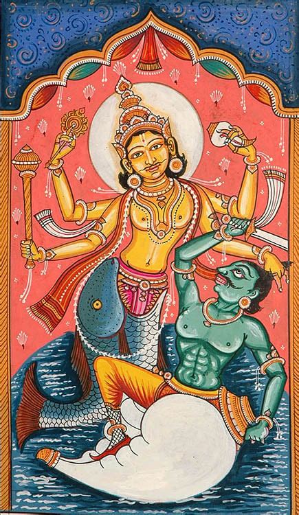 Matsya The Fish Avatara The Ten Incarnations Of Lord Vishnu Exotic