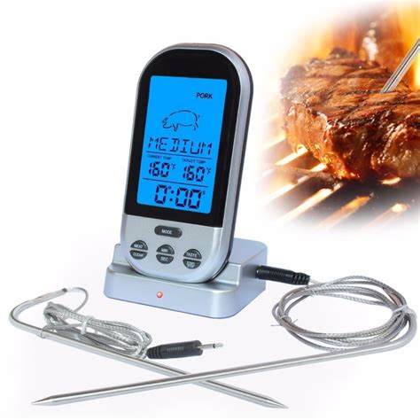 Bbq Thermometer Digital Grill Thermometer Remote Oven Wireless Food