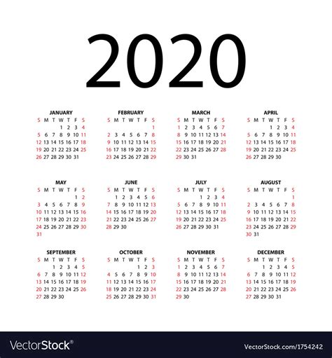 Picture Of A 2020 Calendar Calendar Printables Free Templates