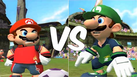 Super Mario Strikers Mario Vs Luigi Gamecube Gameplay 720p60fps