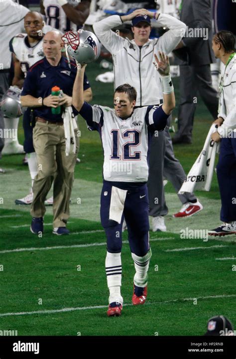 Patriots Quarterback Tom Brady Celebrates Victory During Super Bowl 49